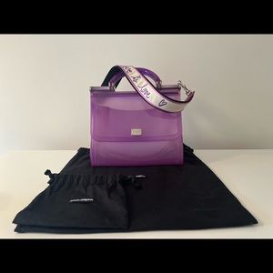 Dolce & Gabbana purple small rubber miss sicily bag